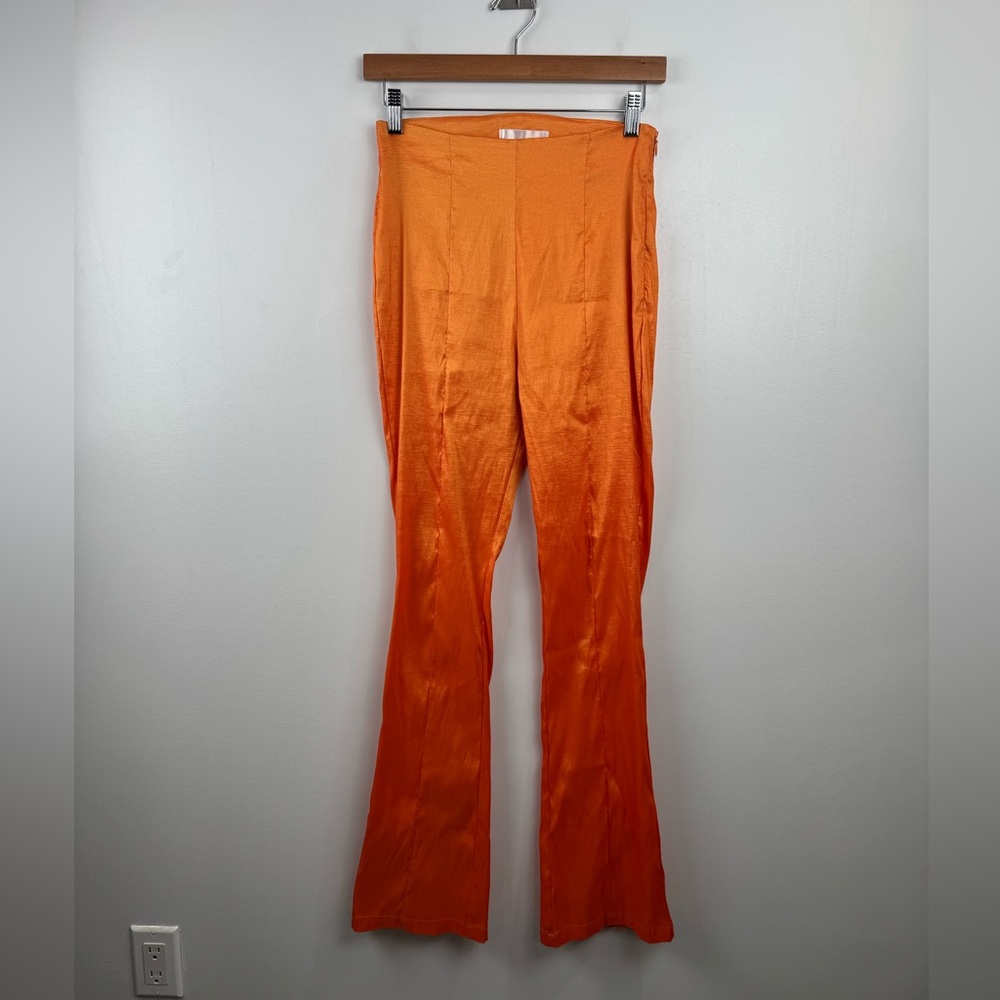 Hosbjerg Women Frederrike Wide Leg Orange Pant Size Small